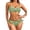 Green, variant on Women's Versatile Printed Beach Vacation Split Bikini Swimsuit Army Green L