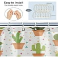 thumbnail image 4 of Colorful Cartoon Cactus Shower Curtain for Bathroom Shower Curtain Set with 12 Hooks Waterproof Fabric Bath Curtain for Bathtub Restroom Decor, 72 X 72 in, 4 of 6