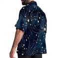 thumbnail image 3 of Virgo Constellation Men's Short Sleeve Hawaiian Poplin Shirt - Casual Printed Button Down Summer Beach Shirt for Men, 3 of 6