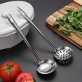 thumbnail image 5 of 4Pcs Stainless Steel Flatware Serving Utensils, Skimmer Slotted Spoon and Soup Ladle,[Rustproof, Heat Resistance,]Dishwasher Safe, 5 of 6