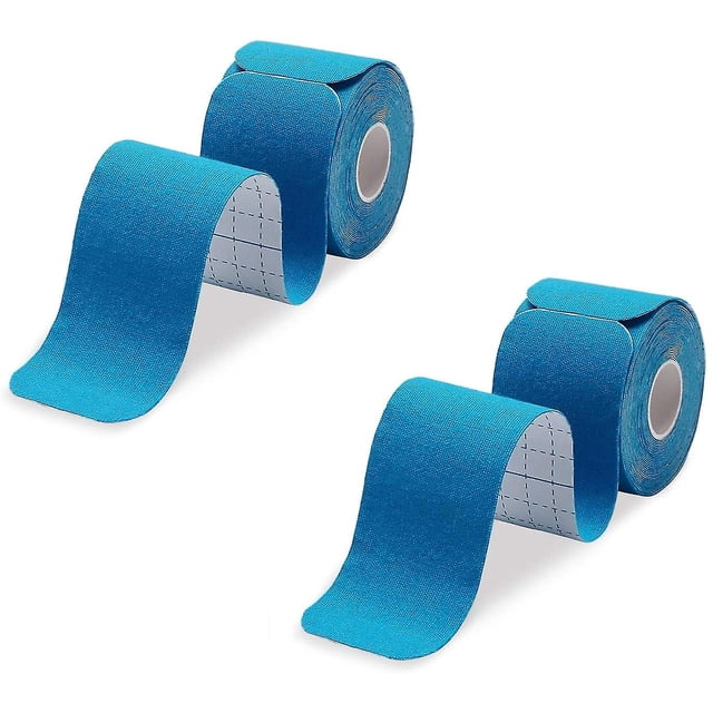 2 Pack Cinta precortada para kinesiología atlética, cinta de fisioterapia muscular para rodilla, tobillo, hombro, espalda, fascitis plantar