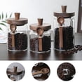 thumbnail image 2 of Set of 3 Glass Jars with Wooden Lids & Scoop, 15oz/18.5oz/25oz Airtight Glass Storage Containers for Coffee, Overnight Oats, Tea, Cereal, 2 of 8