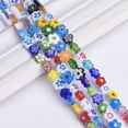 thumbnail image 5 of U8MO 4mm 6mm 8mm Handmade Flower Shape Millefiori Glass Beads For Jewelry Making-Orange White-5~7mm (65pcs), 5 of 7