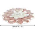 thumbnail image 2 of Floral Area Rugs Peony Flower Shape Area Rugs Non-Slip Rugs Floral Shaggy Carpet Bath Mat for Living Room Bedroom Dinning Room, Beige, 3.3'x3.3', 2 of 7