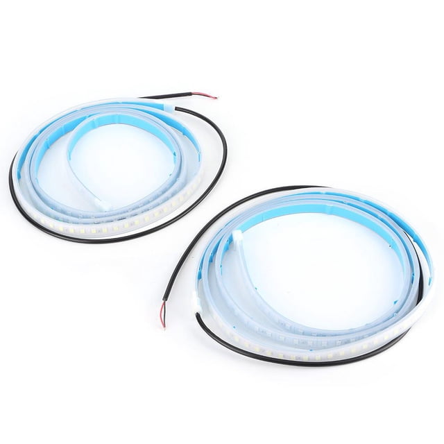 3.9ft Car Door LED Light Strip 12V 28W Anti Rear??End Collision Warning Decorative Strobe Dynamic Flowing Lamp