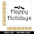 thumbnail image 2 of Happy Holidays Christmas Holly Festive Text Self-Inking Rubber Stamp Ink Stamper - Blue Ink - Large 1-1/2 Inch, 2 of 7