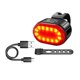 thumbnail image 1 of Luz trasera LED para bicicleta linterna de bicicleta luz roja de seguridad recargable USB Lámpara de seguridad de ciclismo resistente a la intemperie, Sunnimix Luces de bicicleta, 1 of 8
