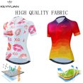 thumbnail image 2 of KEYIYUAN, camiseta de ciclismo para mujer, ropa deportiva para exteriores de montaña, camiseta de verano de manga corta para bicicleta, camisetas de ciclismo de carreras, maillot ciclista para mujer, 2 of 5