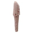 thumbnail image 4 of Tnhcen Women's Pajama Set Double - faced Fleece Spring Thermal Sleepwear Cozy Fuzzy Pajamas Plus Size S - XL Long Sleeve Button Front Cherry Embroidered Loungewear, 4 of 5