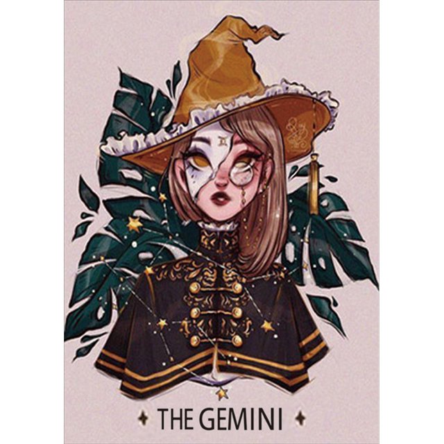 Taladro de pintura de diamante (DB1962) 5D DIY Cartoon Gemini Rhinestone redondo completo (L2384) 20X30cm FLhrweasw Nuevo