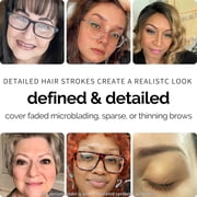 6D Hair like Waterproof Eyebrow Tattoos Stickers 5 Sheets 100 Pairs Waterproof Eyebrow Transfers Stickers Temporary Brow Tattoo Peel off Grooming Shaping Eyebrow Sticker,5 Types