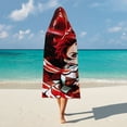 thumbnail image 5 of Demon Slayer Wearable Blanket Cloak Arctic Velvet Hooded Blanket Soft Fuzzy Hoodie Blanket Cape for Adults Kids 50"x60", 5 of 8