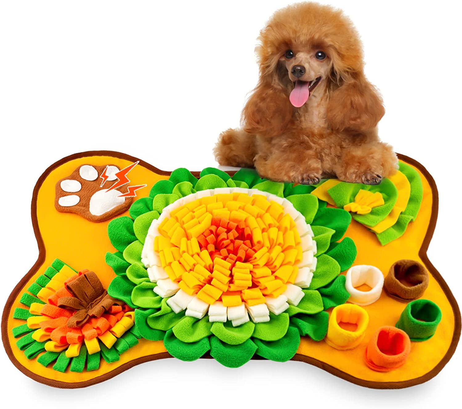 Freaki Dog Feeding Toys, Snuffle Mat Treats Dogs, 25"×17" NonSlip