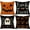 Black Orange, variant on Halloween Pillow Covers 18x18 Set of 4 Halloween Decor Grimace Pumpkins Trick or Treat Halloween Decorative Pillow Covers for Home Sofa Chair 003A