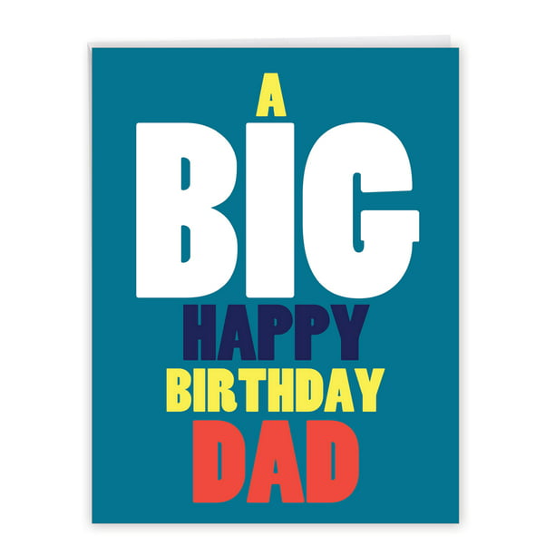 1 Big Funny Birthday Card with Envelope ( x 11 Inch) - Big Happy  Birthday Dad Birthday Father J5973BFG 