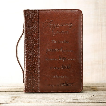 - Amazing Grace Bible Cover in Brown (Medium) (Other)