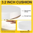 thumbnail image 6 of BestOffice Round Rolling Stool with Swivel Garage Stool with Wheels PU Cushion Leather Stool for Office, Massage (White), 6 of 7