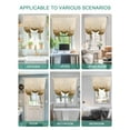 thumbnail image 5 of Brown Ombre Tie Up Curtains for Windows 63 Inch Length Balloon Curtains Kitchen Adjustable Balloon Window Shade Modern Abstract Art Ocean Oil Painting Tie Up Valance Bathroom Curtain Window 46"x63", 5 of 6