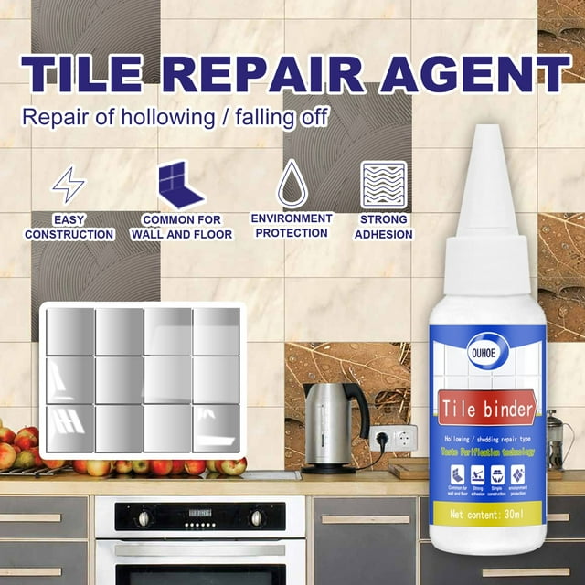 Ynlkorvg Falling Drum Repair Tile Adhesive Quick-Drying Ceramic Glue Tile Repair Glue