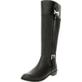 thumbnail image 1 of Karen Scott Womens Deliee 2 Faux Leather Riding Boots Black 10 Medium (B,M), 1 of 3
