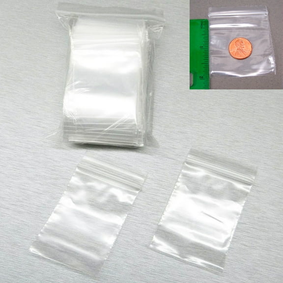 200X Clear Bags Reclosable Zipper Lock Plastic 2Mil Poly Jewelry 2" x 2" Baggies
