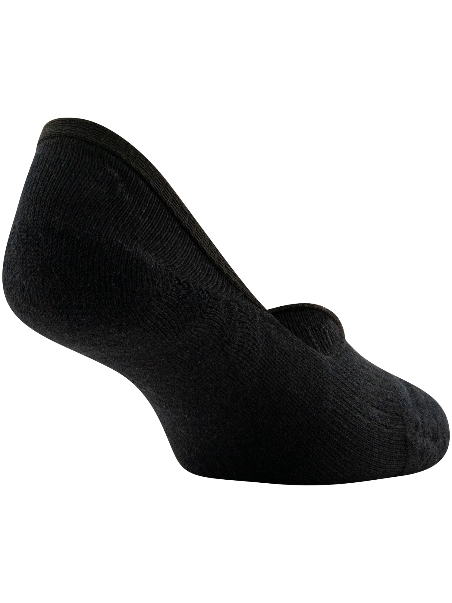 PEDS Women's Cushion Mid Cut Liner No Show Socks Black, 3 Pairs, Sizes 5-10