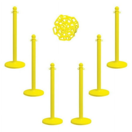 Manufacturer Varies Barrier Post Kit, Yellow, 40 in Post Height, Gloss 71102-6