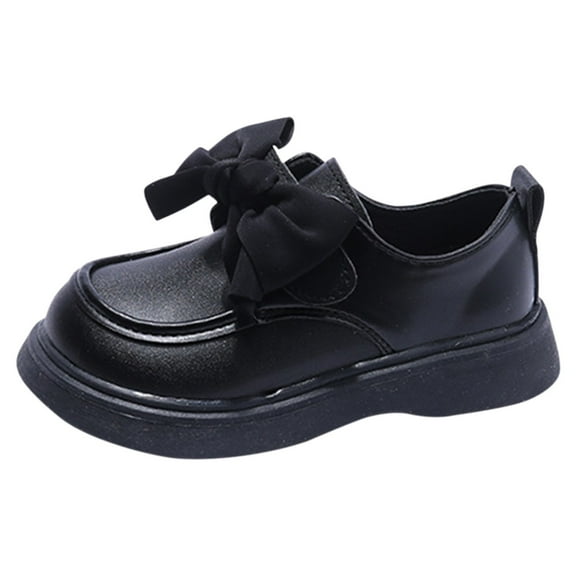 NOKIO Children'S Mary Jane Flats Kids Leather Mary Janes Baby Leather Shoes 1-12 Year Old Middle School Girls Single Shoe Girls Leather Shoes Bow Knot Children's Small Leather Shoes