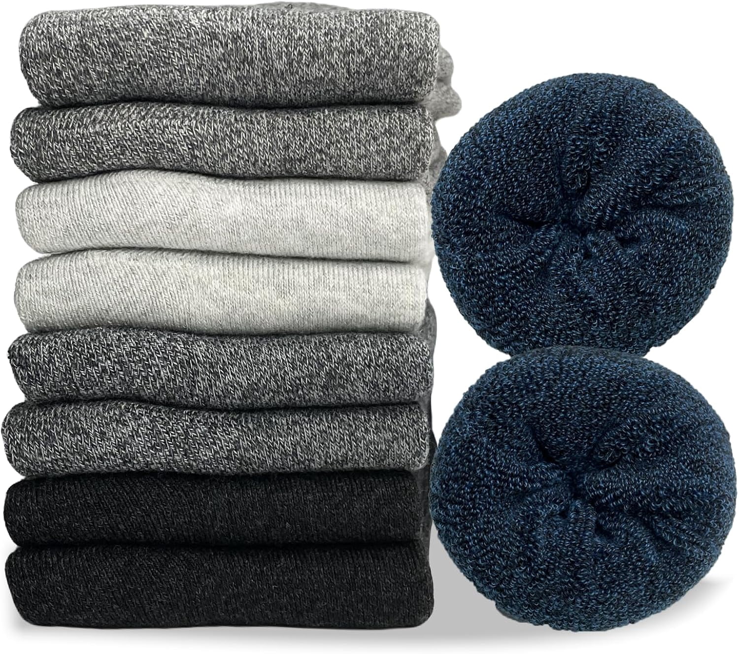 Lot De 5 Paires Chaussettes Thermiques Homme - Taille 38-44, Chaudes Et Douces