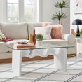 thumbnail image 1 of Modway Ondine Glass Top Coffee Table in White, 1 of 10