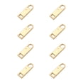 thumbnail image 1 of Injueey Pestaña fijadora de cremallera de 8 piezas, colgante de tirador de tamaño pequeño, decoraciones de ropa, cremalleras de Metal, accesorio de Tela de costura y artesanía Dorado Injueey HA080442-03, 1 of 6
