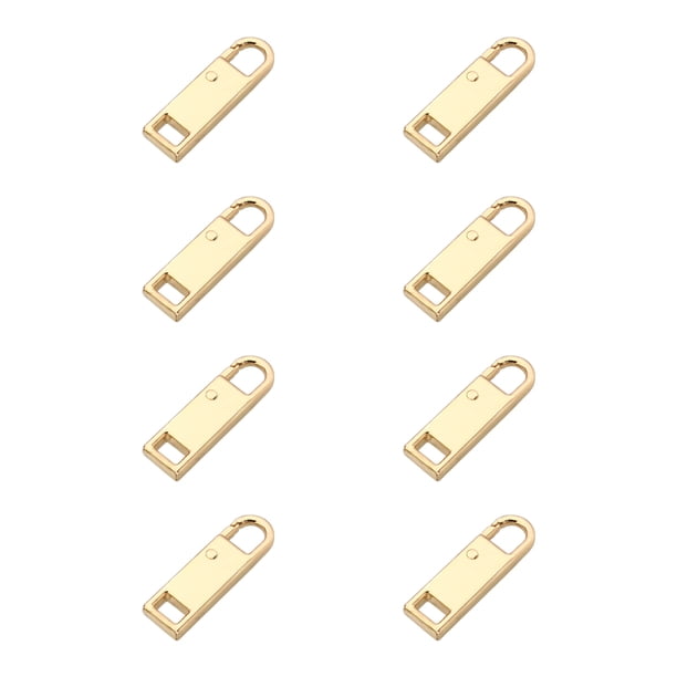 Billuyoard Pestaña fijadora de cremalleras, 8 piezas, decoración profesional para prendas pequeñas, cremalleras, accesorios para tirar, reemplazo de Tela de costura y artesanía Dorado Billuyoard HA080442-03