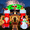 8.2ft Archway, variant on 6ft Christmas Inflatable Sitting Santa Claus, Blow Up Santa with Gift Bag & Built in LED Lights, Outdoor Xmas Decor for Roof Lawn Porch Patio Garden