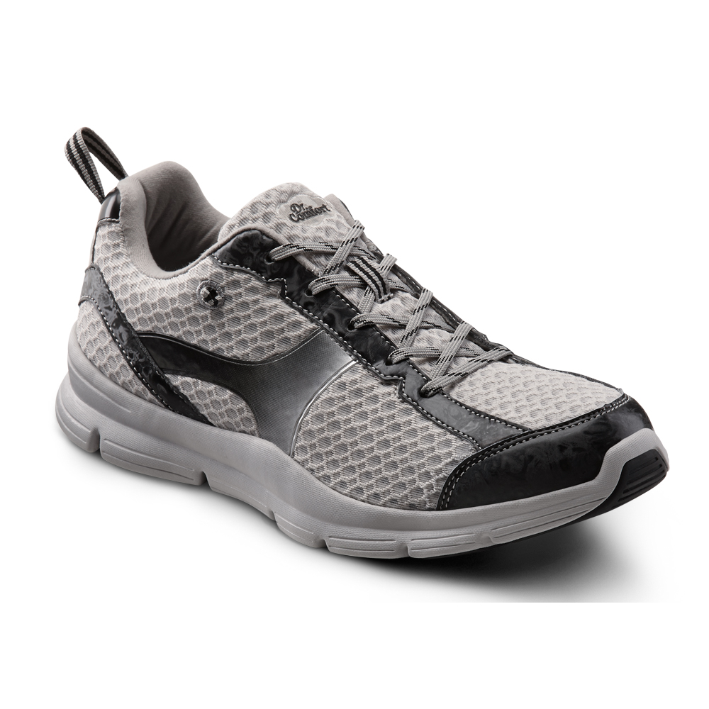 Dr. Comfort Chris Men's Athletic Shoe: 11.5 Medium (B/D) Grey Elastic Lace - image 1 of 4