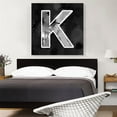 thumbnail image 2 of ARTCANVAS Modern Black White Alphabet Letter K Canvas Art Print - Size: 36" x 36" (0.75" Deep), 2 of 9