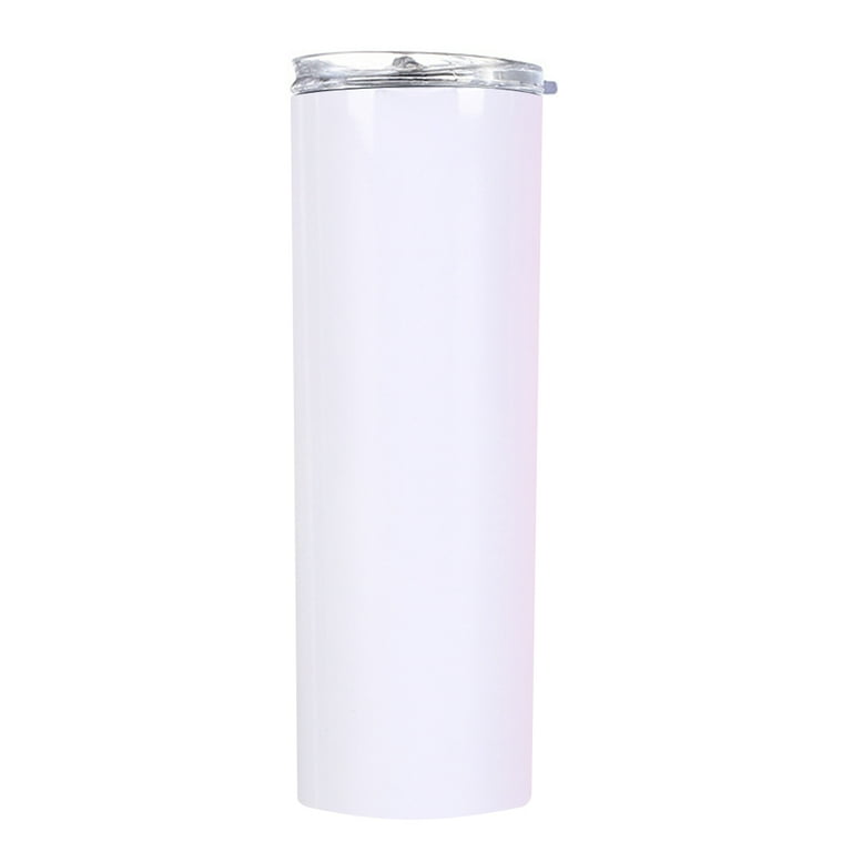 Aspire 20 oz. Stainless Steel Skinny Tumbler, Double Wall Insulated Water  Tumbler Cup with Lid-White-20oz