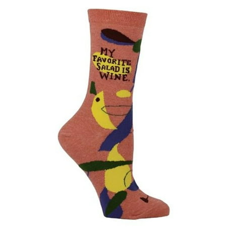 Women's Crew Socks - - My Favorite Salad is Wine SW424