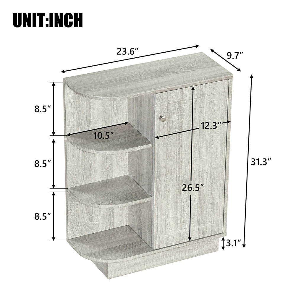Private Jungle 31.3"H Open Style Shelf Cabinet with Adjustable Plates Ample Storage Space Easy to Assemble,Oak Private Jungle 31.3"H Open Style Shelf Cabinet with Adjustable Plates Ample Storage Space Easy to Assemble,Oak