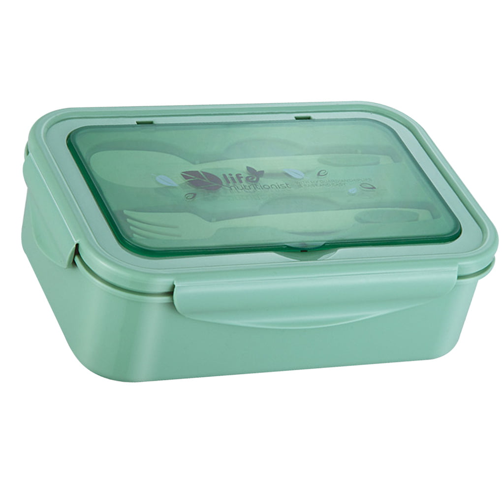  Chchmu Bento Box Portable Lunch Box Leakproof Salad Lunch  Container With Spoon & Chopsticks Leak Proof Lunch Containers Microwave  Freezer Dishwasher Available, Rectangle, Green: Home & Kitchen
