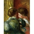 thumbnail image 2 of Renoir, Pierre-Auguste 12x14 Black Ornate Wood Framed with Double Matting Museum Art Print Titled - Deux Tetes de Femmes, or La Loge, 2 of 4