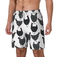 thumbnail image 2 of Uemuo Retro Rooster Pattern Mens Swim Trunks Quick Dry Board Shorts with Mesh Lining, Stretch Beach Shorts Quick Dry No-Chafing Board Shorts-Large, 2 of 9