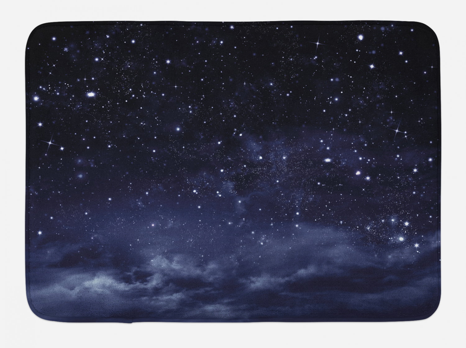 Nebula Bath Mat Galaxy Stars in Space Non-Slip Plush Mat 29.5 X 17.5 Inches 