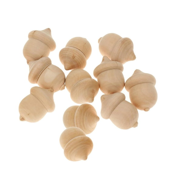 20 Pcs Glands en Bois Poupée Inachevée Bricolage Artisanat Cheville en Bois Poupée Décoration Maison Ornement