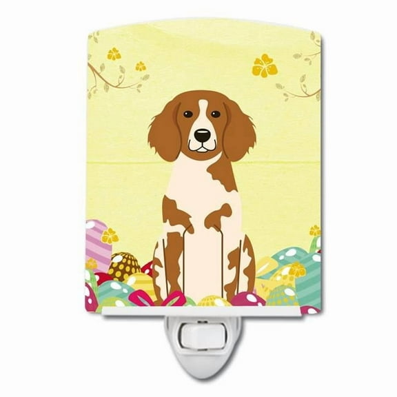 Easter Eggs Brittany Spaniel Ceramic Night Light