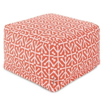 Majestic Home Goods Ottoman Pouf Aruba Orange