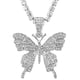 thumbnail image 1 of KAKOWELY 1 collar con temática de hip-hop, elegante cadena para el cuello con forma de mariposa., 1 of 4