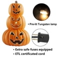 thumbnail image 2 of 14 Inch Jack O Lantern - Pre-lit Pumpkin Lantern for Fireplace, Indoor/Outdoor Decorations, 2 of 6