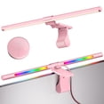thumbnail image 1 of Quntis 20" Pink RGB Monitor Light Bar, 15 Gaming Backlight Modes, Eye-Care No Glare, Adjustable Frontlight Brightness & Color Temperature Remote Cont, 1 of 8