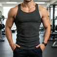 thumbnail image 6 of JTSRKL Ribbed Tank Tops for Men Slim Fit Sleeveless Textured Lightweight Breathable Shirts Stretchy Summer Training Beach Soft Fit Wear Tees, 6 of 9