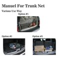 thumbnail image 5 of HLONK Universal Elastic Car Cargo Net  Nylon Mesh Trunk Storage  Adjustable Rear Organizer Luggage Holder for Truck SUV with 4 Hook, 5 of 5